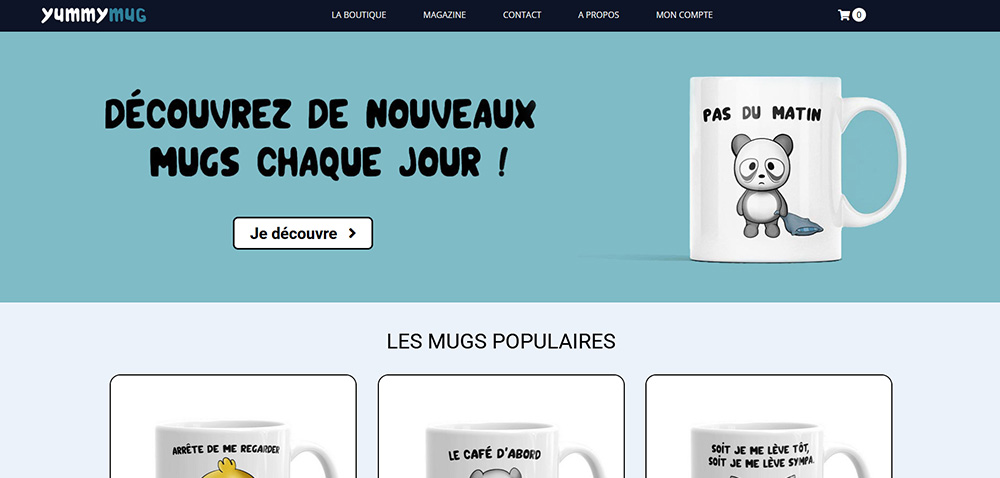 Réalisation du site yummymug